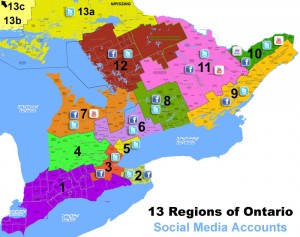 13 Ontario Tourism Regions Social Media