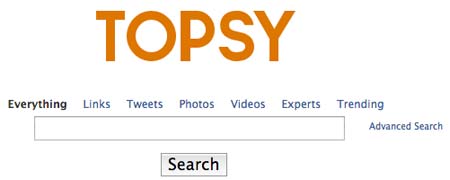 topsy social search engine
