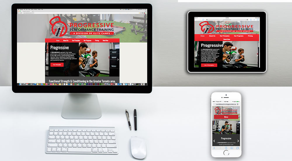 fitness gym web design ontario