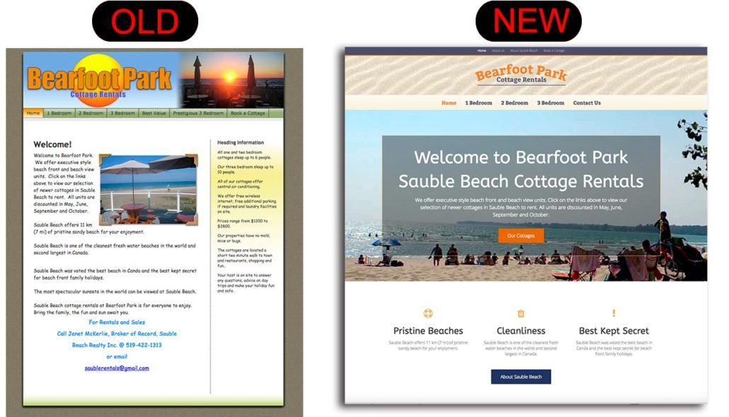 ontario cottage directory web design