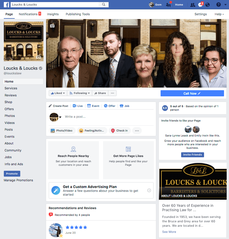 Law Firm Facebook