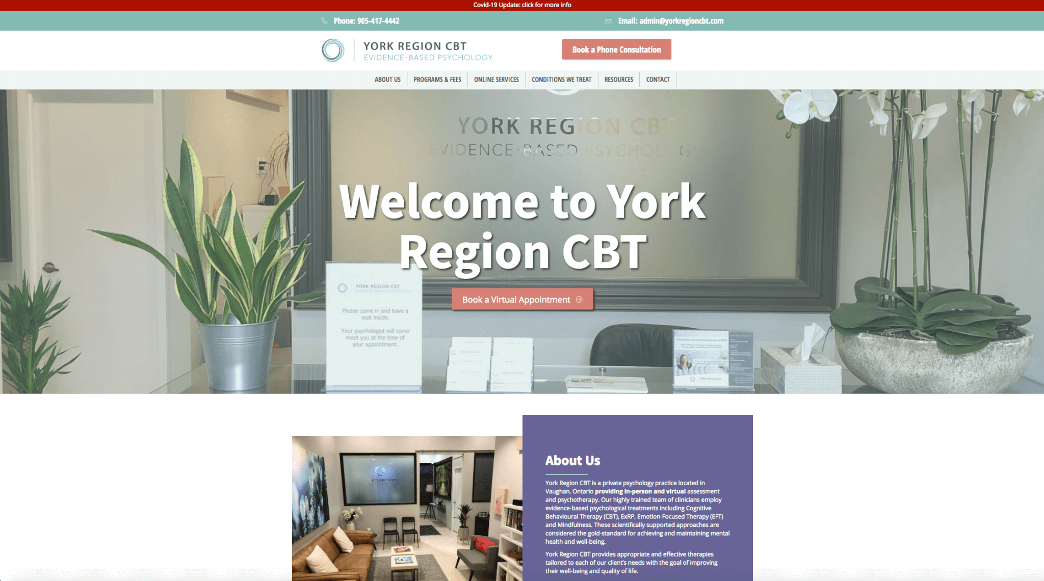 YORK REGION CBT- Therapy-web design