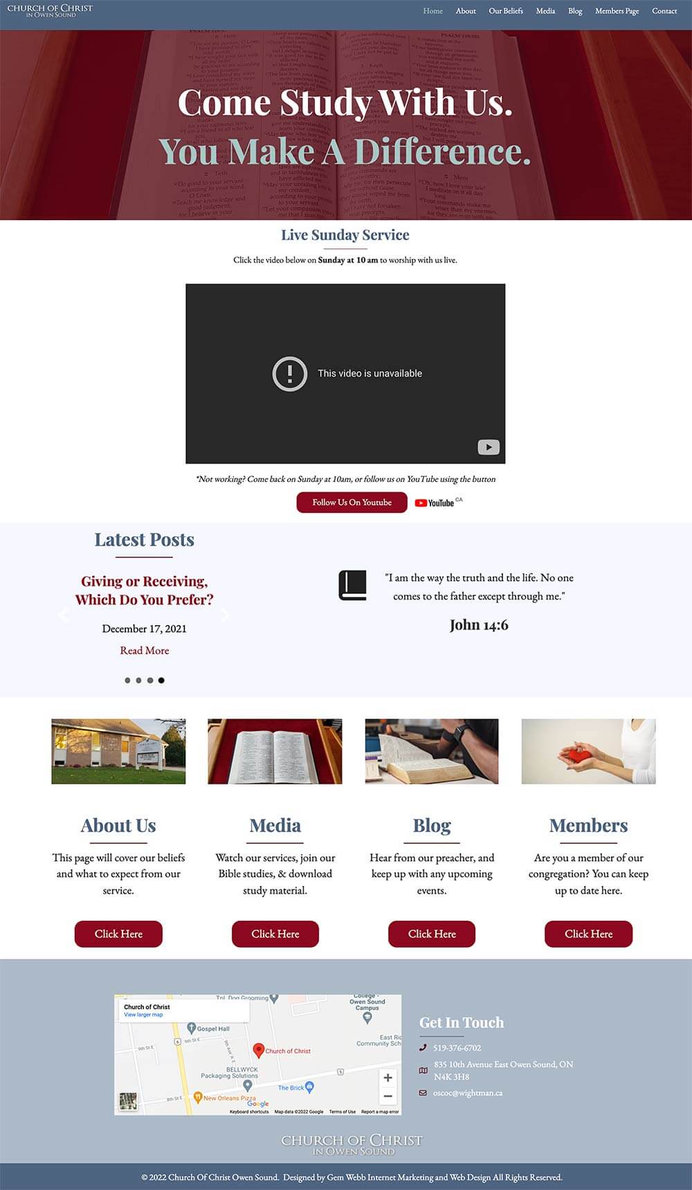 owen sound church web design