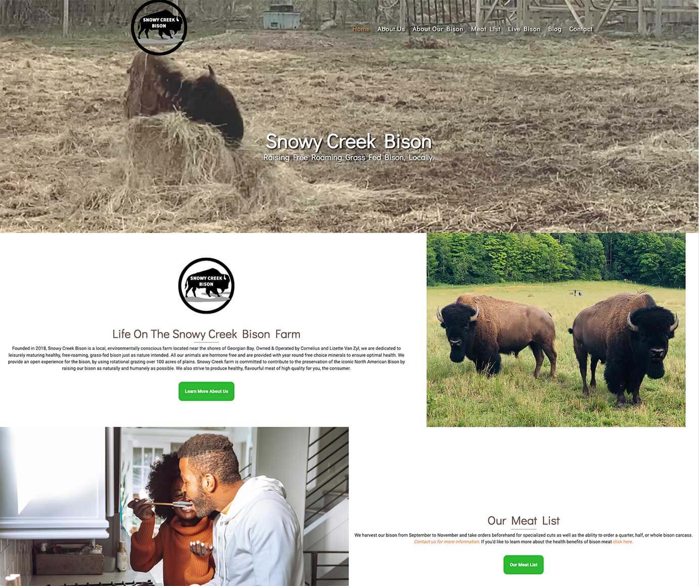 bison farm web design ontario canada