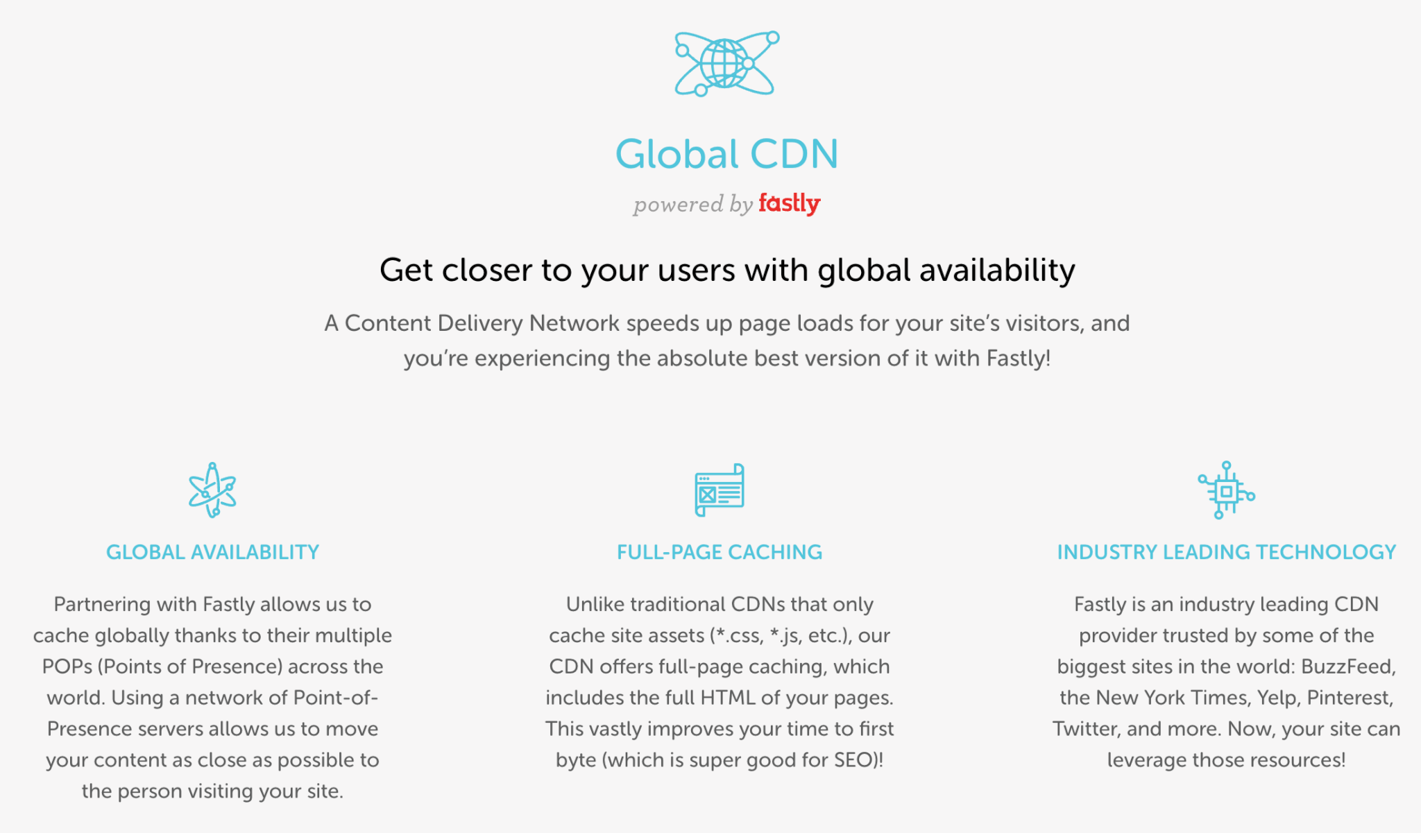 Hosting CDN fast website hosting